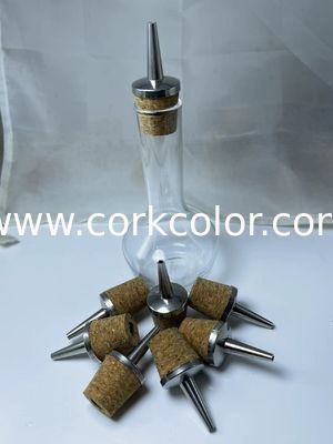 Factory Wholesale Stainless Steel Dasher Top with Cork/TPE Stopper for 20mm Ceramic/Glass Bottle
