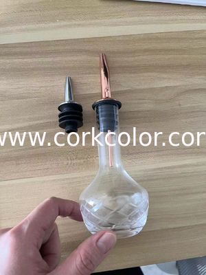 Factory Wholesale Stainless Steel Dasher Top with Cork/TPE Stopper for 20mm Ceramic/Glass Bottle