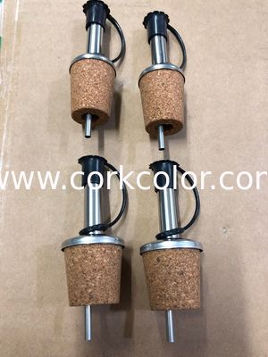 Cheap Price Stainless Steel Pourer Spout with Cork Stopper for 20mm bottle for European Market
