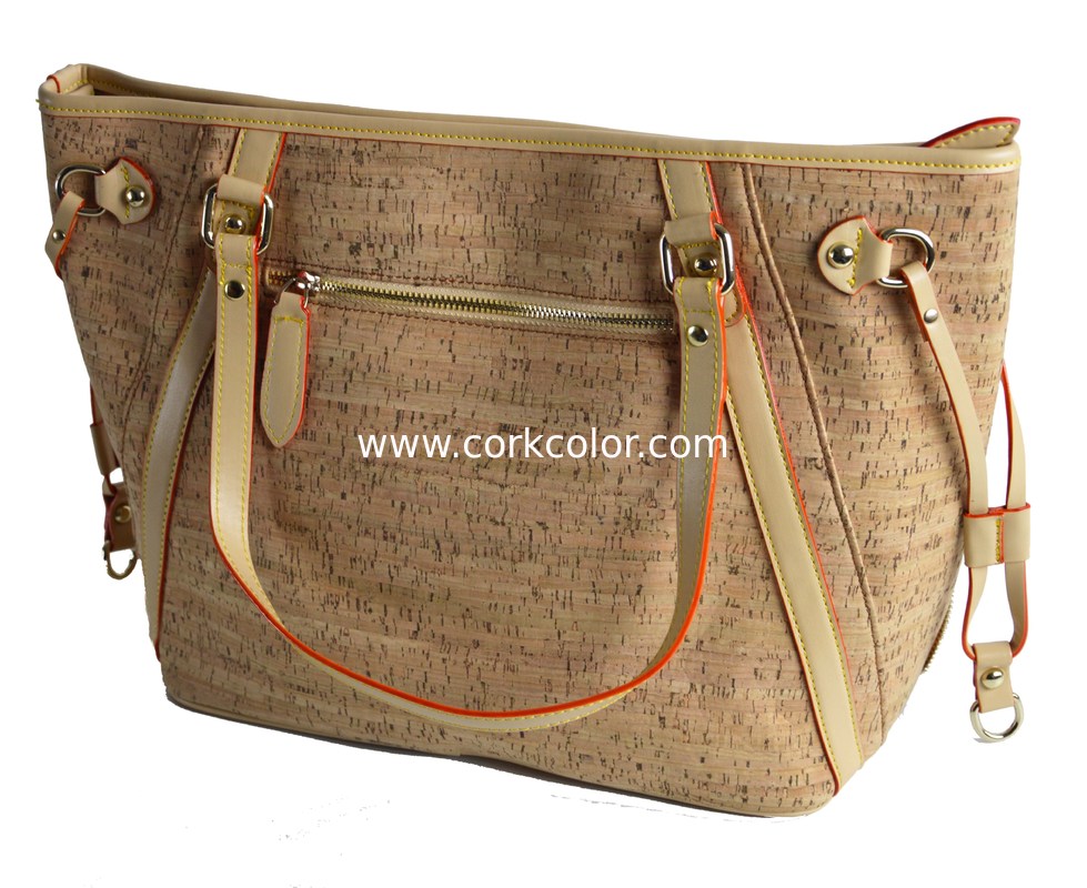 2016 New Fashion Style Women Cork Handbag for Wholesale 16.1''/12.6''*5.9''*11''