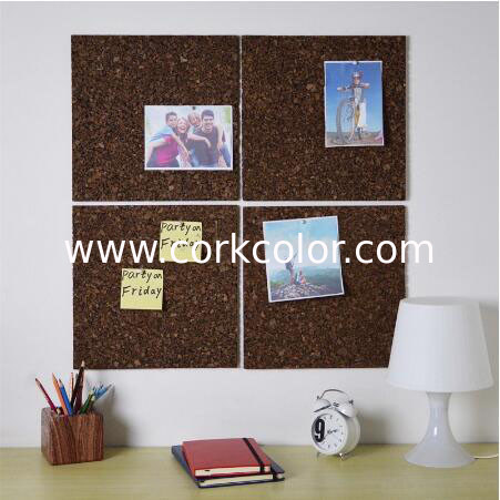 High Quality 4PK 12X12 DARK CORK TILES, 9.5 mm thicness