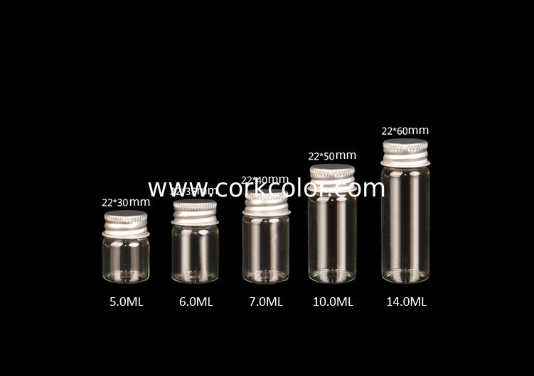 22mm 2017 Hot Sale Glass Jars Bottles with Aluminiu lid, Glass Bottles for Storage, Good Quality and Competitive Price