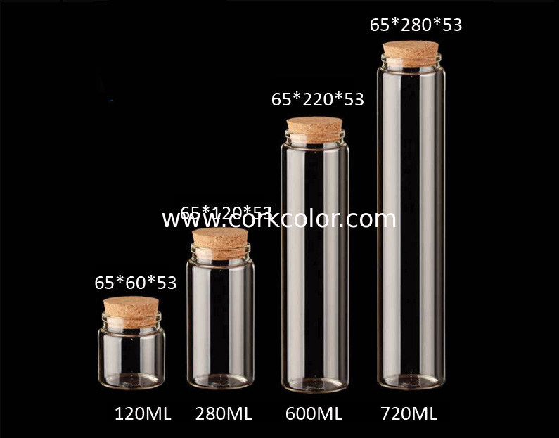 65mm Wholesale Empty Glass Jars Bottles with Cork lid, for  Messages, Wedding Wish, DIY, Projects, Decoration