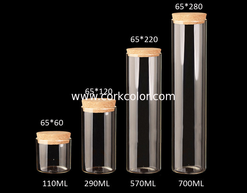 65mm Wholesale Empty Glass Jars Bottles with Cork lid, for Party Favors, DIY, Arts & Crafts, Projects, Decoration