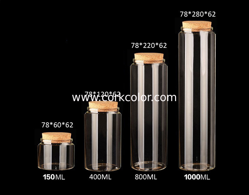78mm Wholesale Corked Glass Jar/Bottle, for Arts & Crafts, Projects, Decoration