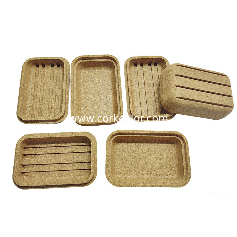 Custom Molded Integrated Eco Cork Soap Box Complex Shape Handicraft Storage Case