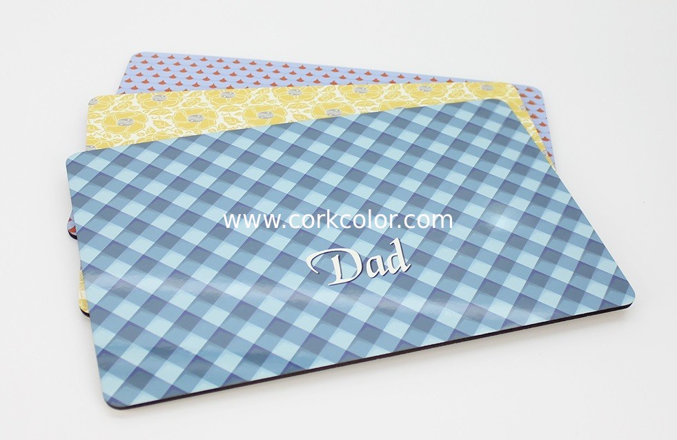 Personalized Printable Sublimation Blank Mdf Cork Placemat for Retail or Wholesale
